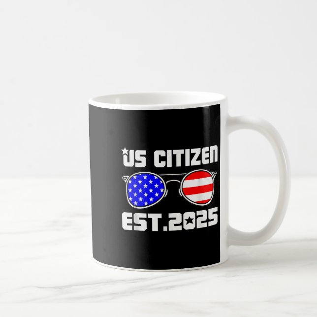 Taza De Café New Us Citizen Est 2025 American Immigrant Citizen (Derecha)
