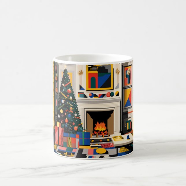 Taza De Café New Wave 1980s Pop Art Christmas Mug (Centro)
