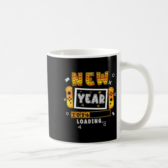 Taza De Café New Year 2026 Loading Video Gamers New Years Eve P (Derecha)
