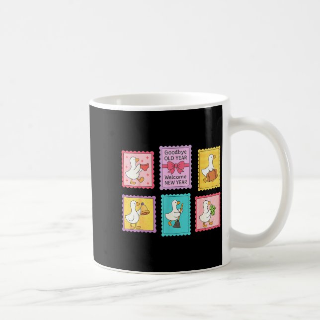 Taza De Café New Year Matching Welcome New Year Midnight Funny  (Derecha)