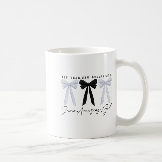 Taza De Café New Year New Beginnings Same Amazing God Coquette  (Derecha)