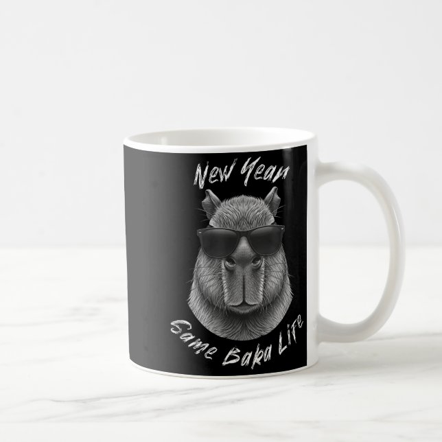 Taza De Café New Year Same Baka Life Capybara Joke  (Derecha)