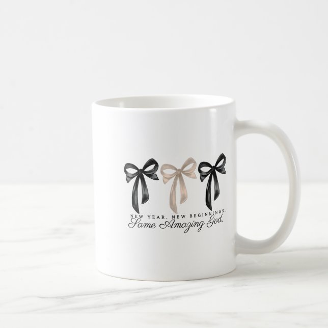 Taza De Café New Years Christian Coquette Faith New Beginnings  (Derecha)