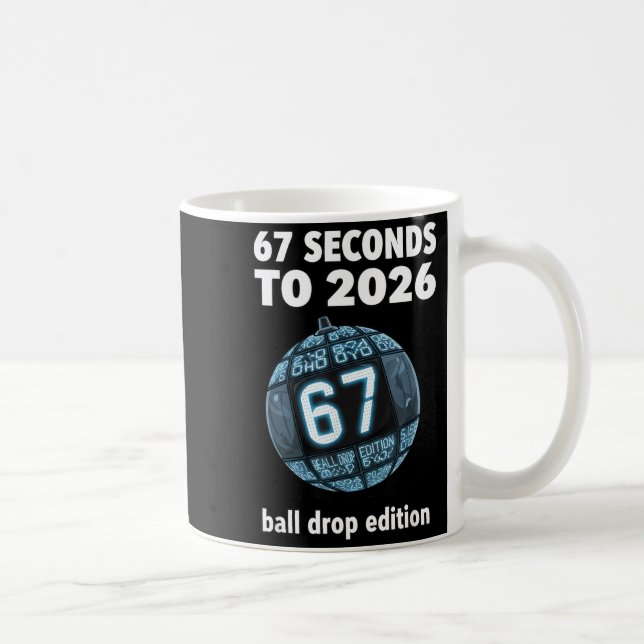 Taza De Café New Year's Day Ball Drop Countdown Funny Brainrot  (Derecha)