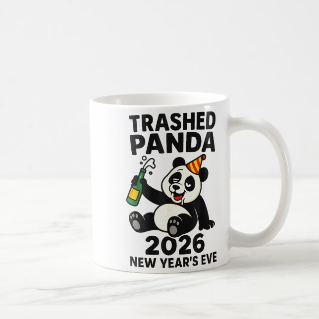 Taza De Café New Years Eve 2026 Trashed Panda Premium  (Derecha)
