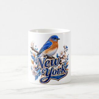 Taza De Café New York Eastern Bluebird Botánico