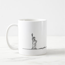 Taza De Café New York Mug, Estatua de la Libertad, New York Lov