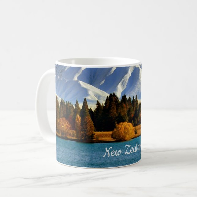 Taza De Café New Zealand Mountain Landscape (Anverso izquierdo)