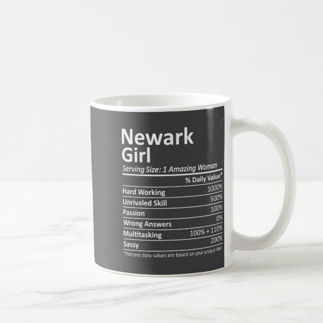 Taza De Café Newark Girl Nj New Jersey Funny City Home Roots _1 (Derecha)
