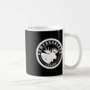 Taza De Café Newfoundland Canadá Alce Vintage Senderismo Natura
