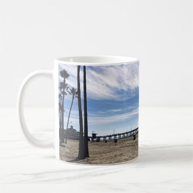 Taza De Café Newport Pier, Newport Beach, California (Izquierda)