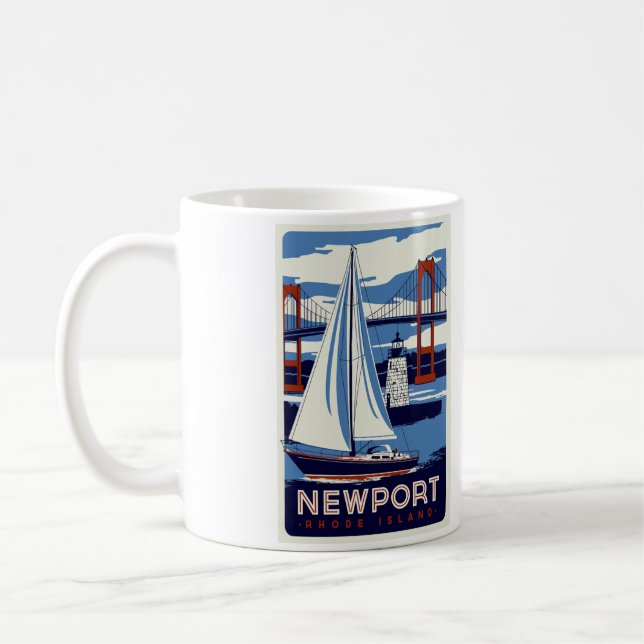 Taza De Café Newport Rhode Island Coffee Mug - Tamaño 11oz (Izquierda)