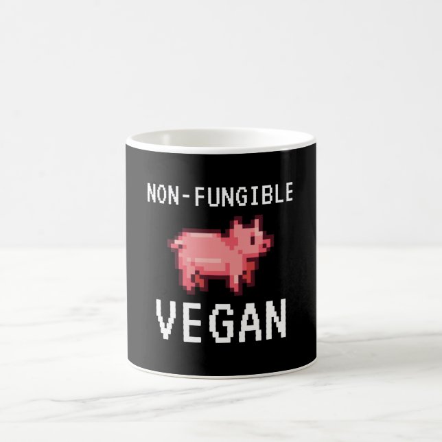 Taza De Café NFT no fungible Vegan Plant-Based NFT (Centro)