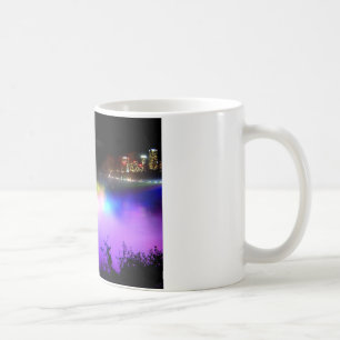 Taza De Café Niágara-Caída-debajo-reflector-en-noche