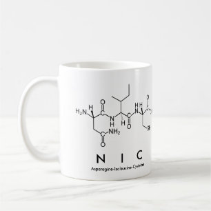 Taza De Café Nic peptide nombre mug