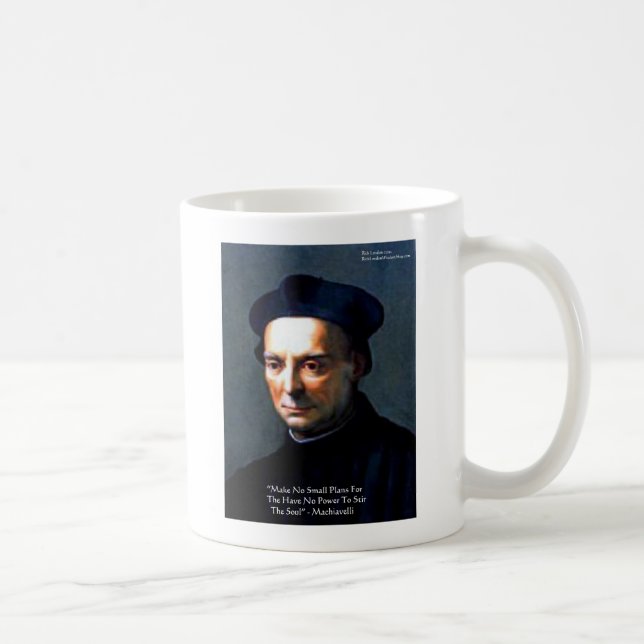 Taza De Café Niccolo Machiavelli "Power" Wisdom Cita Regalos (Derecha)