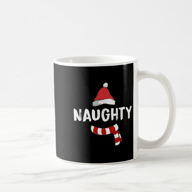Taza De Café Nice And Naughty Shirt Matching Christmas Pajamas  (Derecha)
