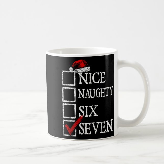 Taza De Café Nice Naughty 67 Christmas Funny Meme Six Seven  (Derecha)