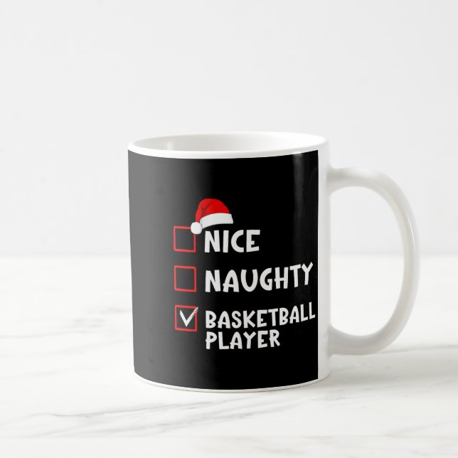 Taza De Café Nice Naughty Basketball Player Funny Christmas Lis (Derecha)