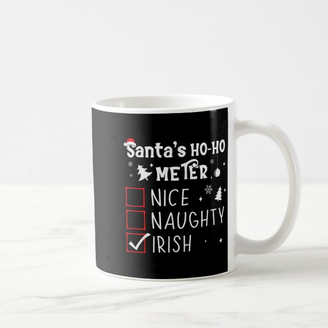 Taza De Café Nice Naughty Irish Christmas List Santa Claus Iris (Derecha)