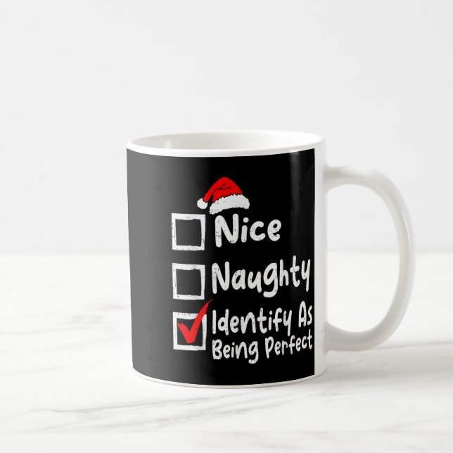 Taza De Café Nice Naughty Perfect Funny Christmas List Family M (Derecha)
