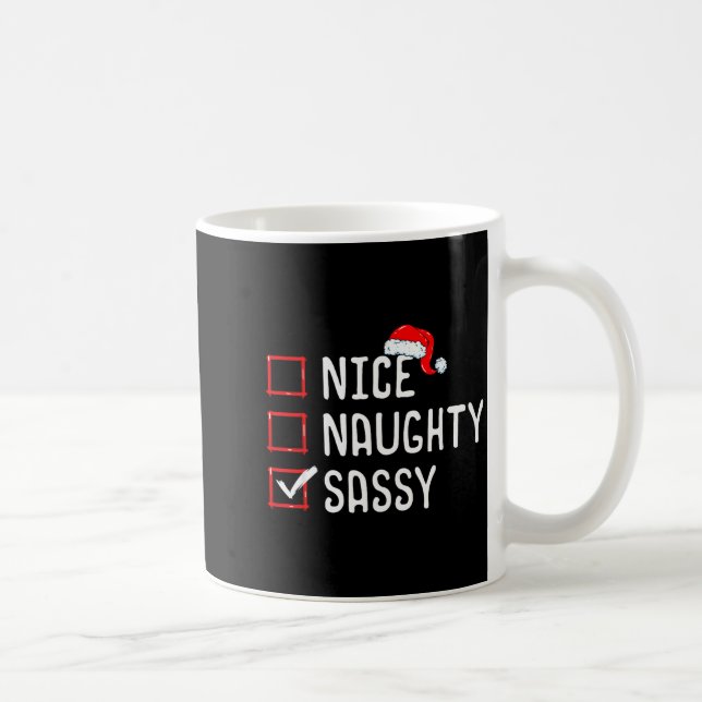 Taza De Café Nice Naughty Sy Christmas List  (Derecha)