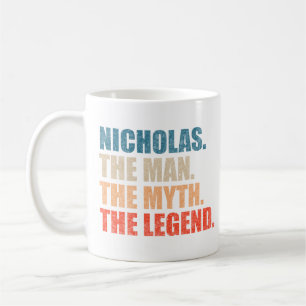 Taza De Café Nicholas El Hombre El Mito La Leyenda
