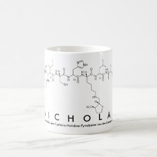 Taza De Café Nicholas peptide name mug