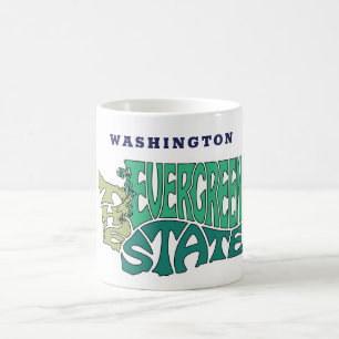 Taza De Café Nickname Word Art de Washington State