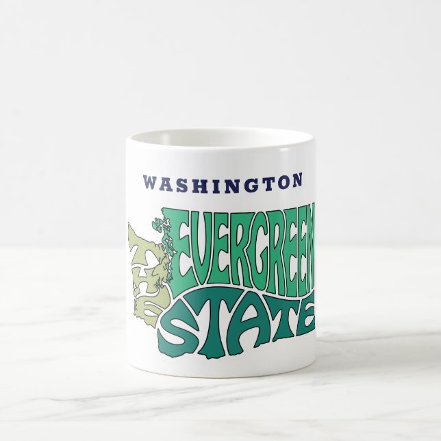 Taza De Café Nickname Word Art de Washington State (Centro)