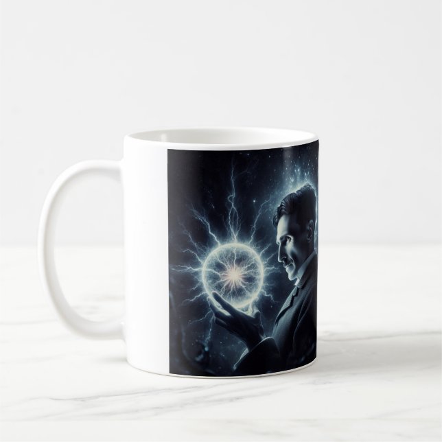 Taza De Café Nicola Tesla Caneca de Café (Izquierda)