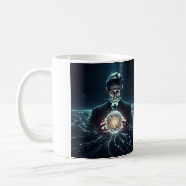 Taza De Café Nicola Tesla Caneca de Café (Izquierda)