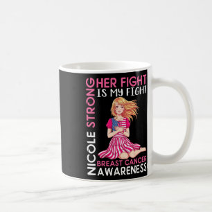 Taza De Café Nicole Fuerte Conciencia sobre el Cáncer de Mama S