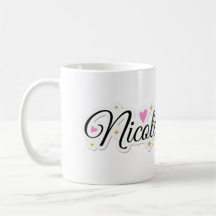 Taza De Café Nicole nombre diseño lindo