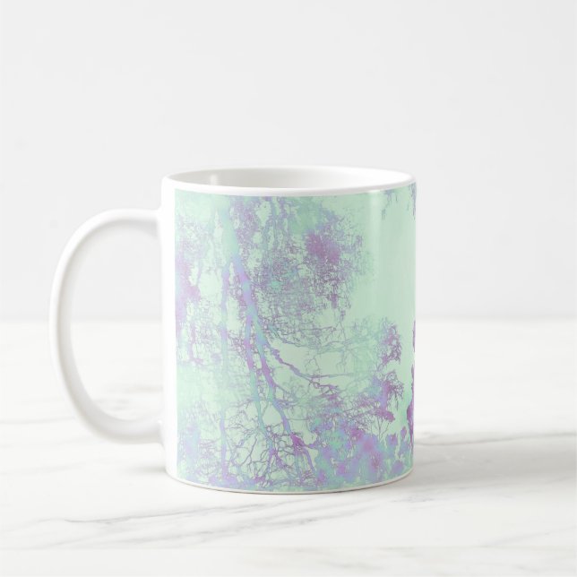 Taza De Café Niebla de hoja ancha de lavanda (Izquierda)