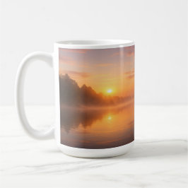Taza De Café Niebla matutina en aguas fijas
