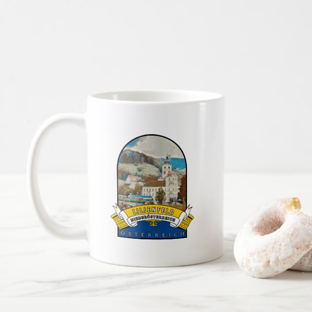 Taza De Café Niederösterreich Lilienfeld Österreich Souvenir (Con donut)