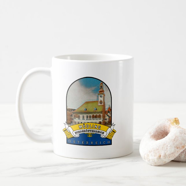 Taza De Café Niederösterreich Mödling Österreich Souvenir (Con donut)