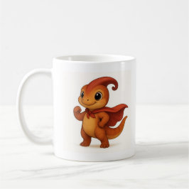 Taza De Café Niedlicher Parasaurolophus Cartoon – Dino‑Held mit