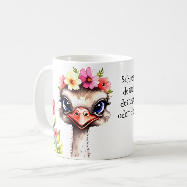 Taza De Café niedlicher Vogel Strauß 6 (Anverso izquierdo)