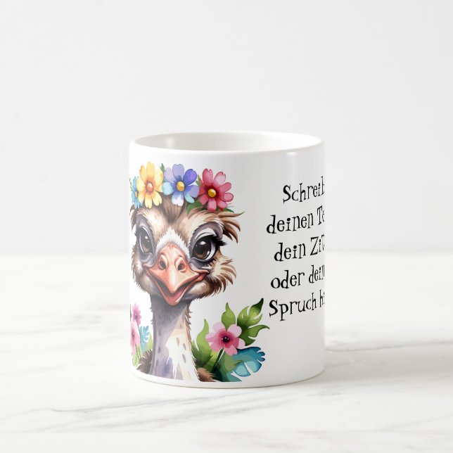 Taza De Café niedlicher Vogel Strauß 8 (Centro)