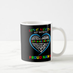 Taza De Café Nieta azul nieta nieta autismo conciencia Nana