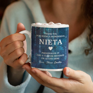 Taza De Café Nieta española Gracias Personalizado de citas