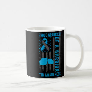 Taza De Café Nieta Orgullosa De Un Guerrero De T1d Tipo 1 Diab