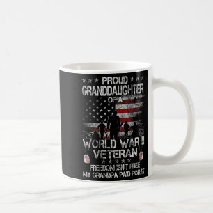 Taza De Café Nieta Orgullosa De Un Veterano De La Wwii, Fl Esta