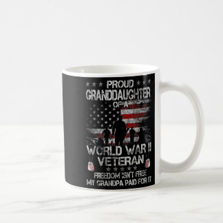 Taza De Café Nieta Orgullosa De Un Veterano De La Wwii, Fl Esta