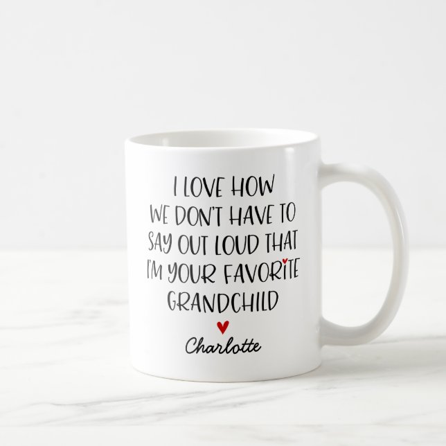 Taza De Café Nieto favorito del personalizado (Derecha)