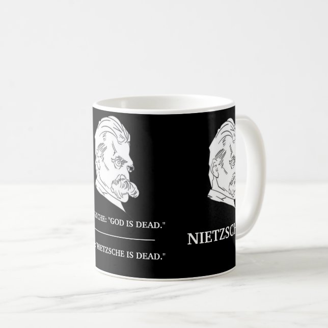 Taza De Café NIETZSCHE "Dios está muerto" Mug (Anverso derecho)