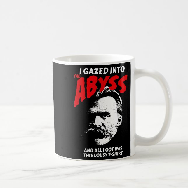 Taza De Café Nietzsche - Miré Hacia El Abismo Y Lo Conseguí (Derecha)