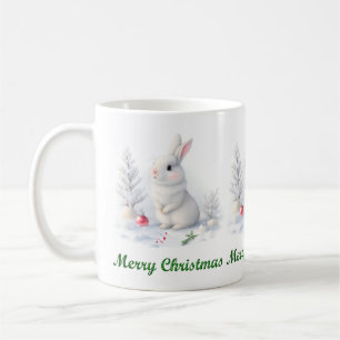 Taza De Café Nieve Bunny Merry Christmas Mug